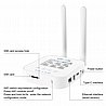 מרכזיית איסוף נתונים עם צג אלחוטית ב WIFI/4G/LoRa1km מ 100 אוגרי RCW3200 של טמפרטורה ולחות